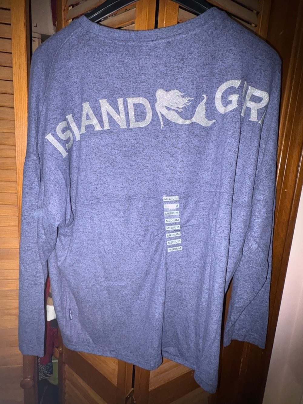 Block Island girl glitter long sleeve.